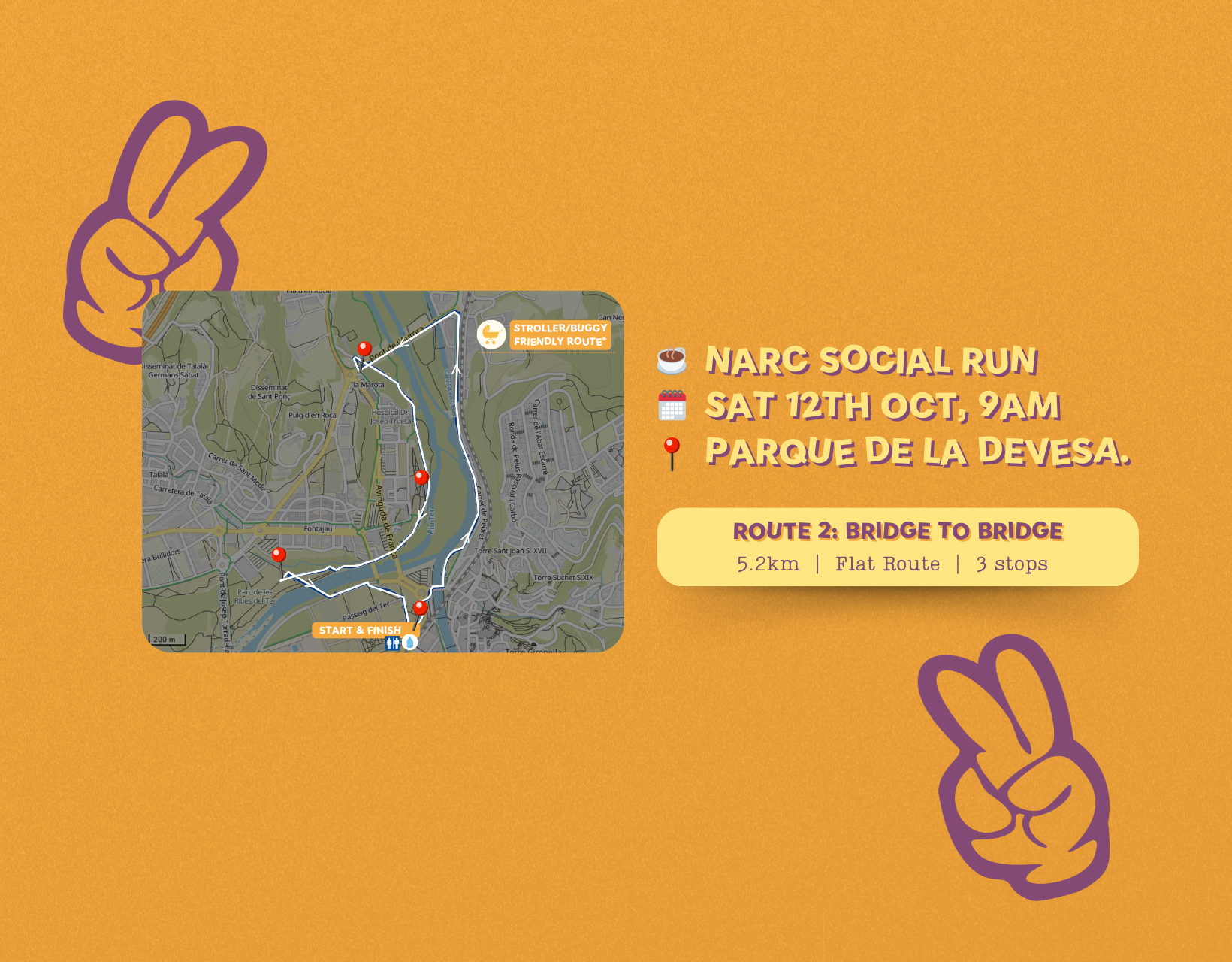 ✌🏽 NARC Social Run: 🌉 Route 2: Bridge to Bridge *stroller friendly