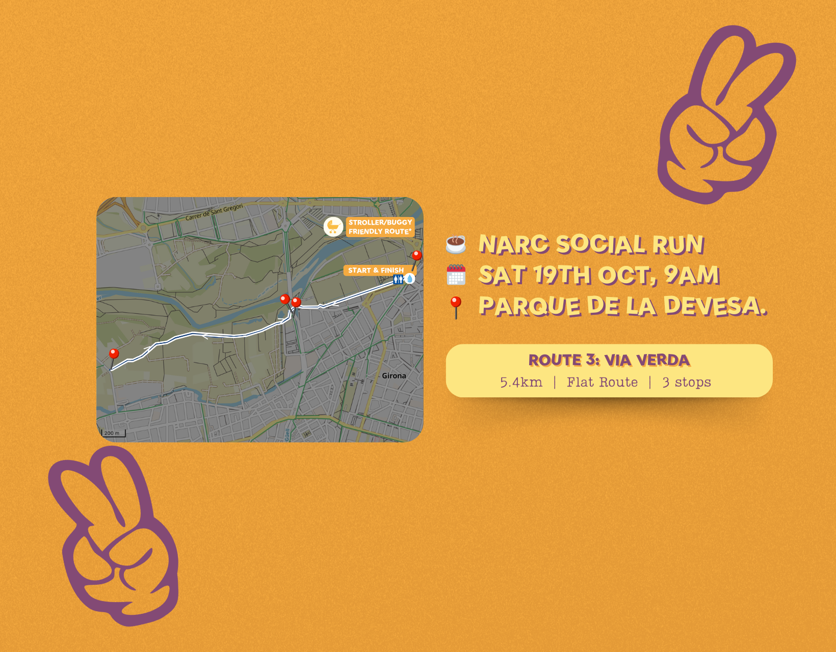 ✌🏽 NARC Social Run: 🍃 Route 3: Via Verda *stroller friendly