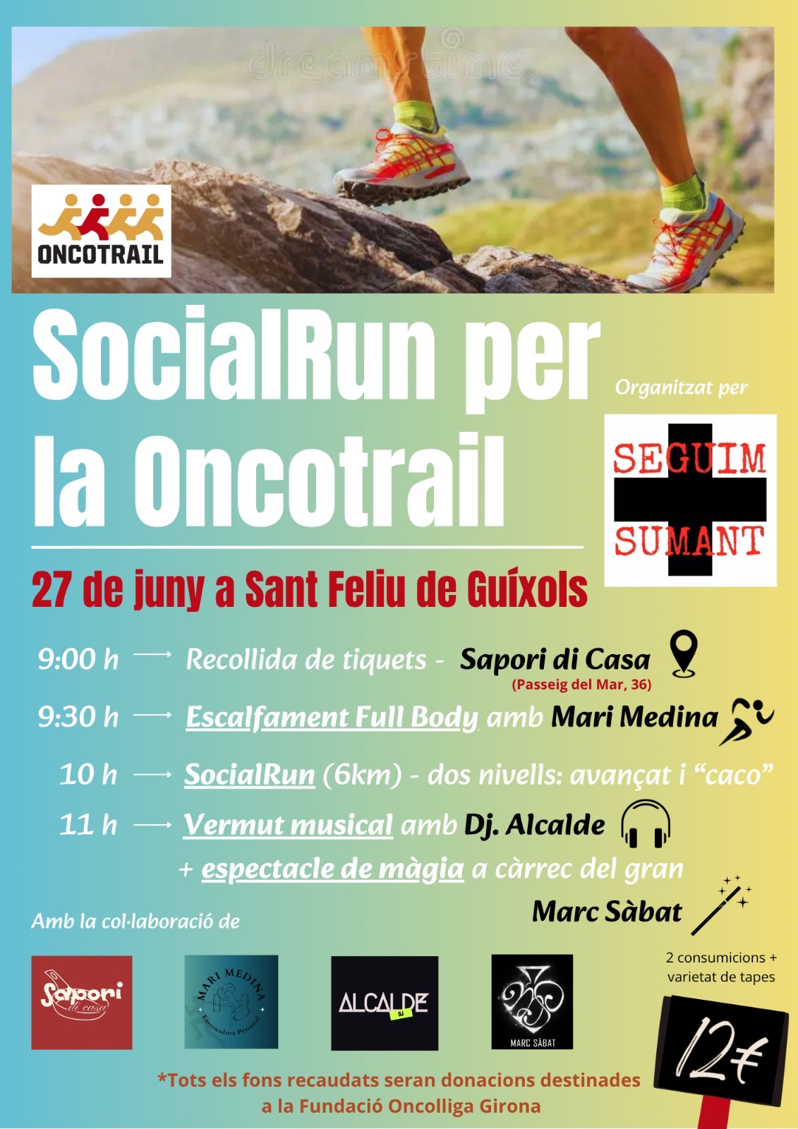Social run Per la Oncotrail amb seguim sumant 